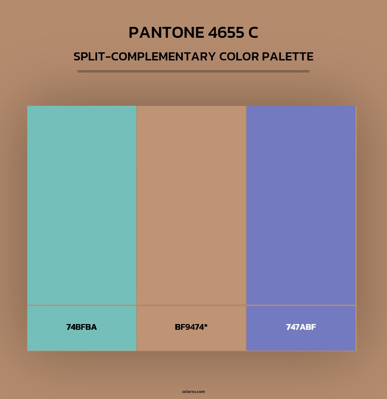 PANTONE 4655 C - Split-Complementary Color Palette