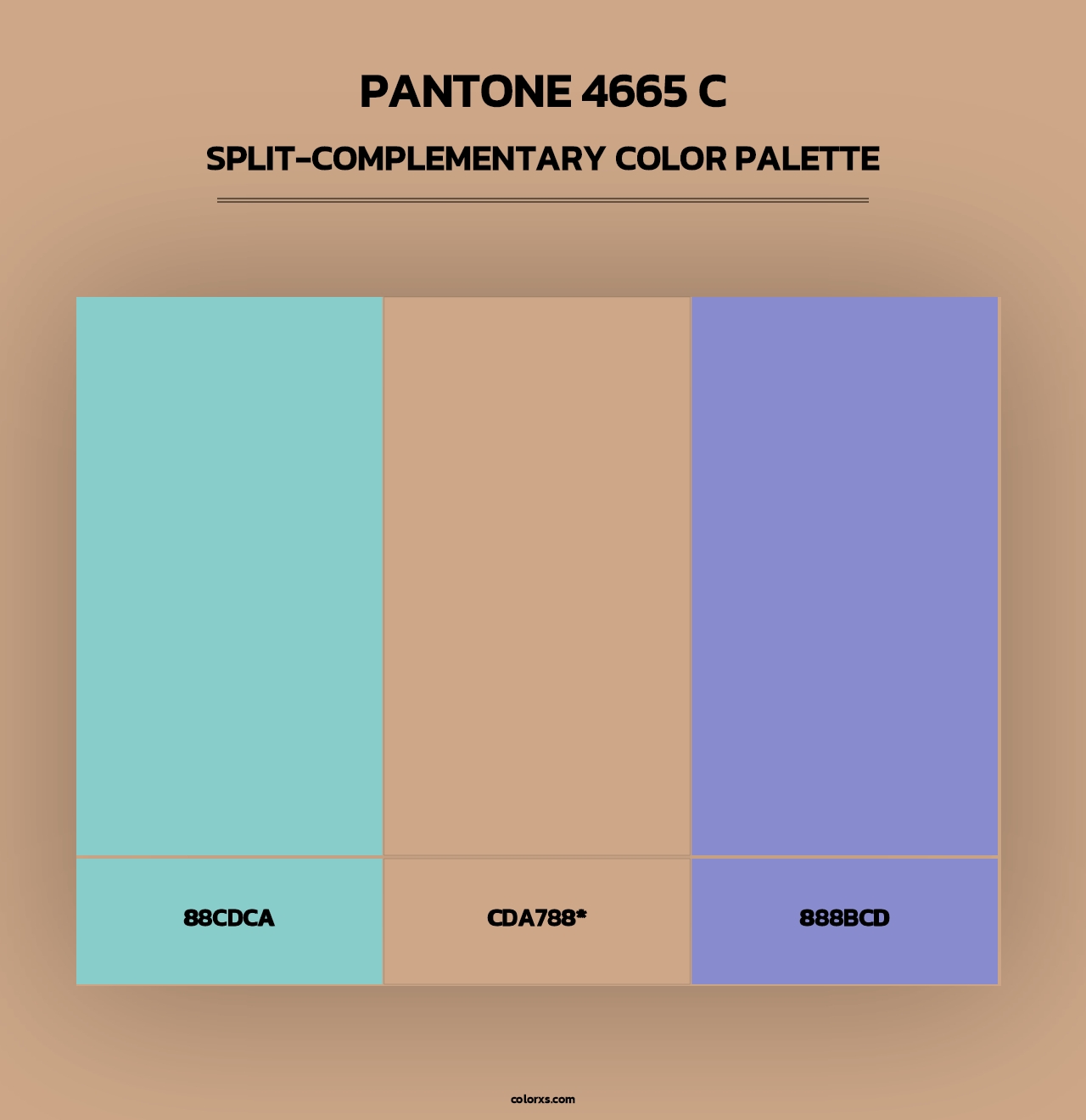 PANTONE 4665 C - Split-Complementary Color Palette