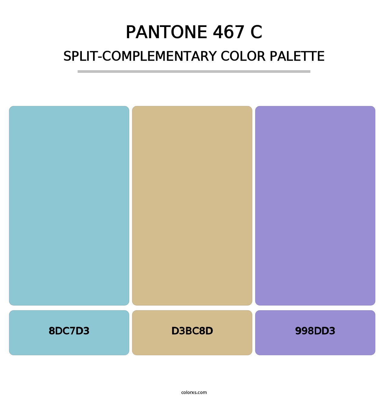 PANTONE 467 C - Split-Complementary Color Palette