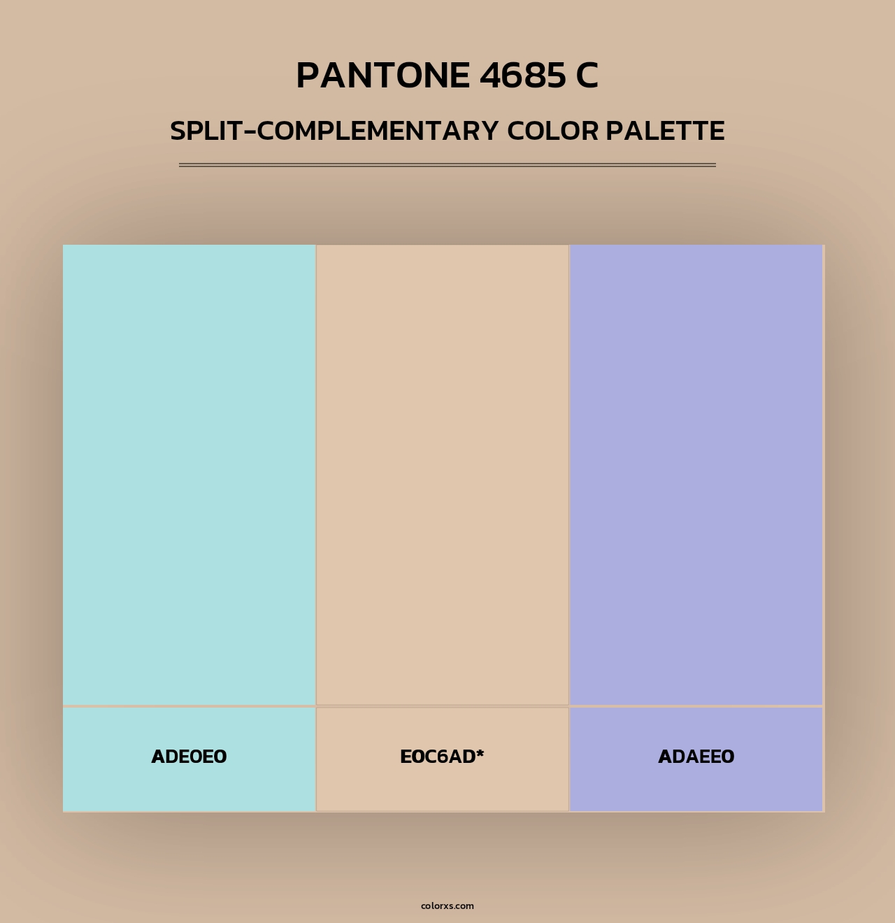 PANTONE 4685 C - Split-Complementary Color Palette