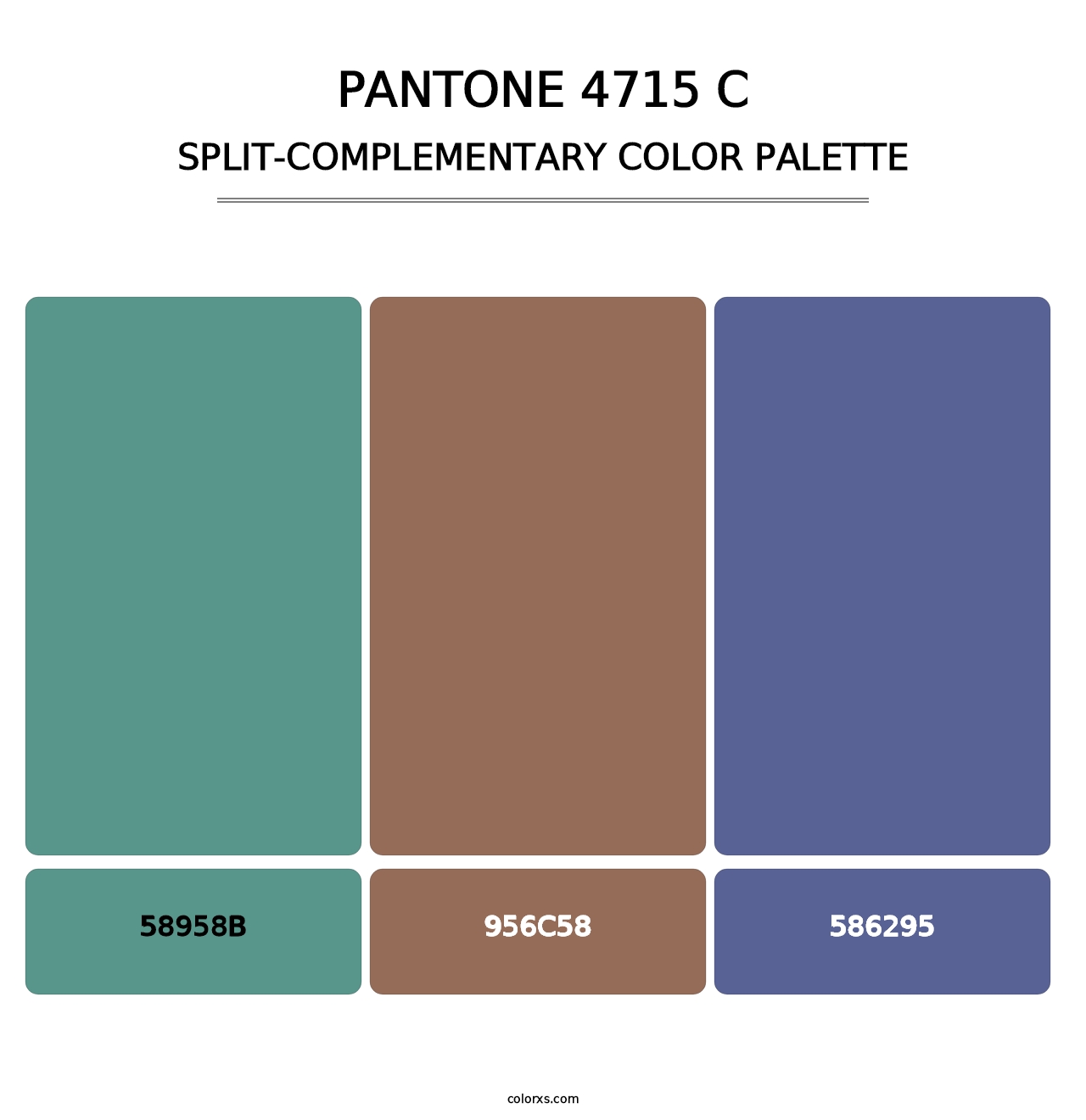 PANTONE 4715 C - Split-Complementary Color Palette