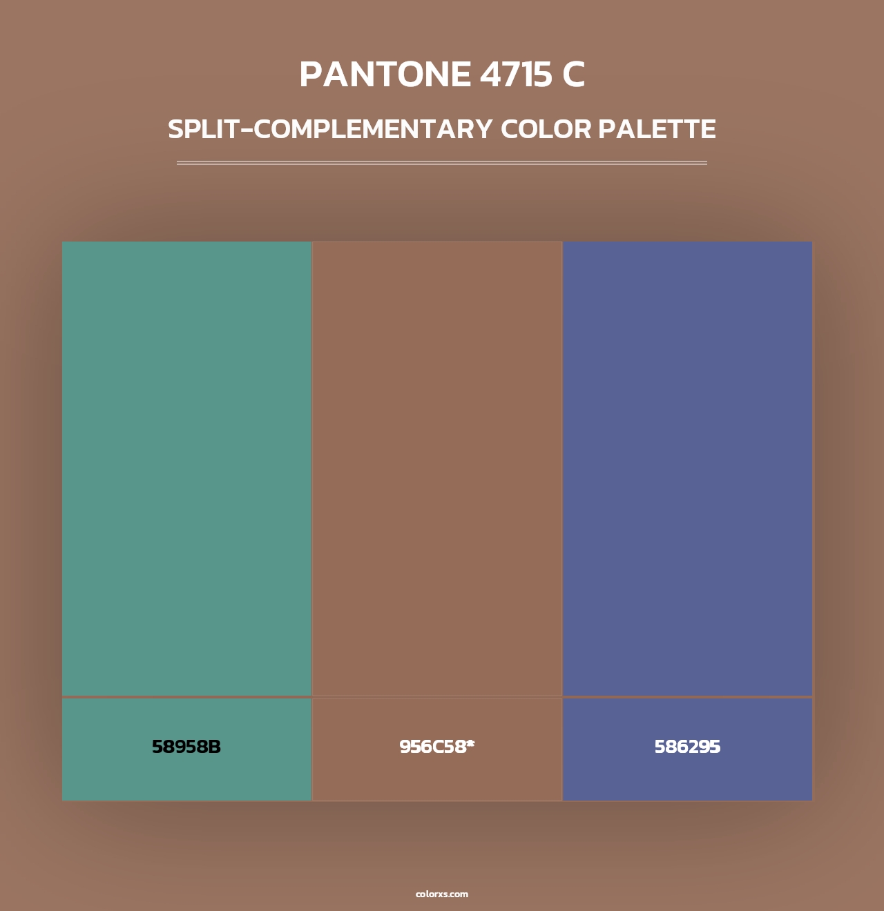 PANTONE 4715 C - Split-Complementary Color Palette
