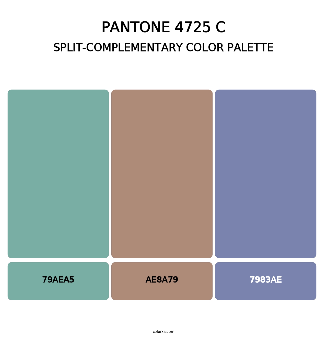 PANTONE 4725 C - Split-Complementary Color Palette