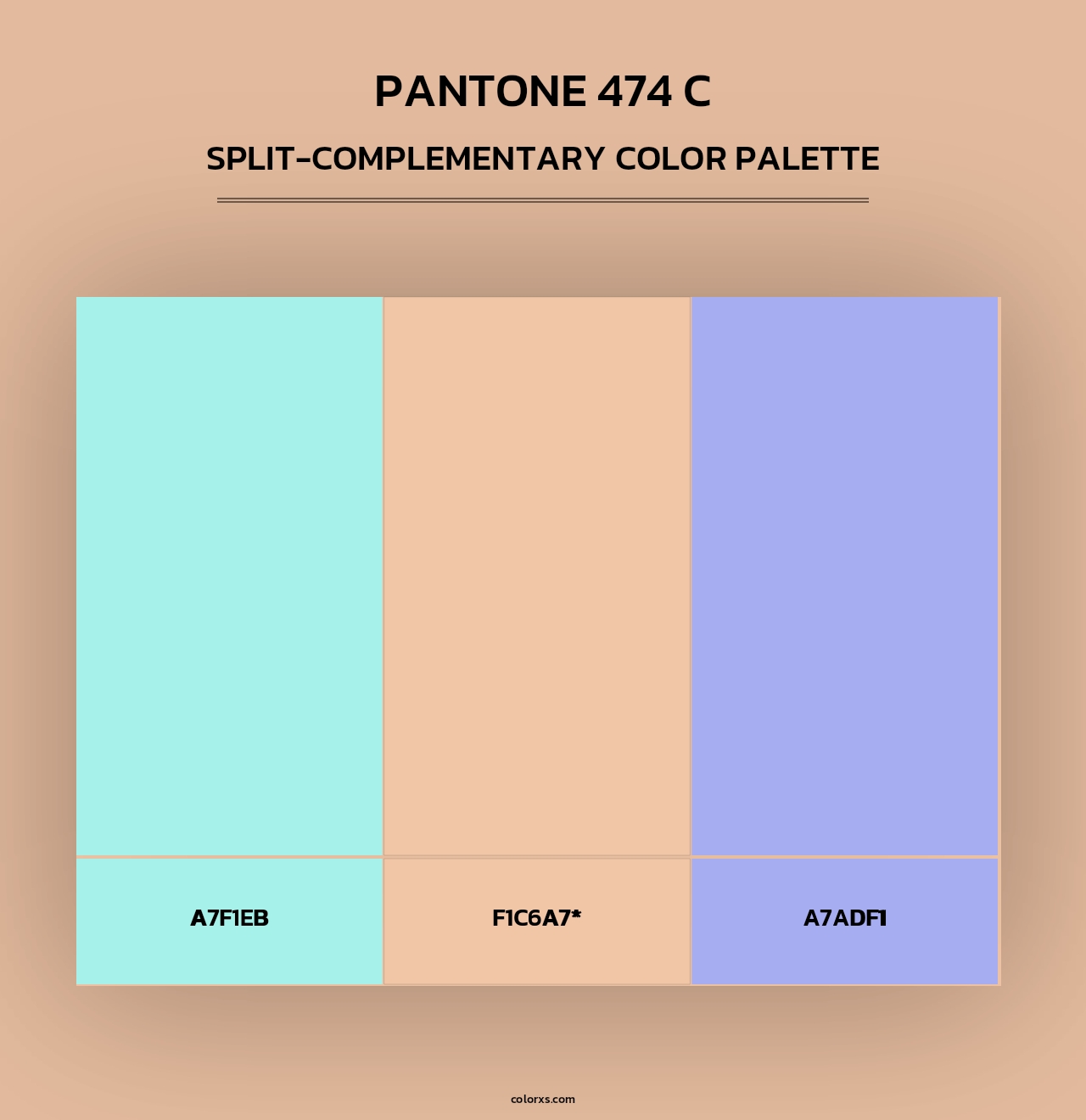 PANTONE 474 C - Split-Complementary Color Palette