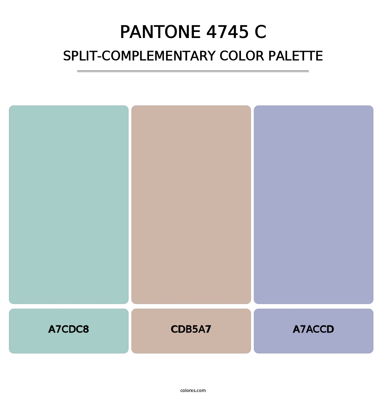 PANTONE 4745 C - Split-Complementary Color Palette