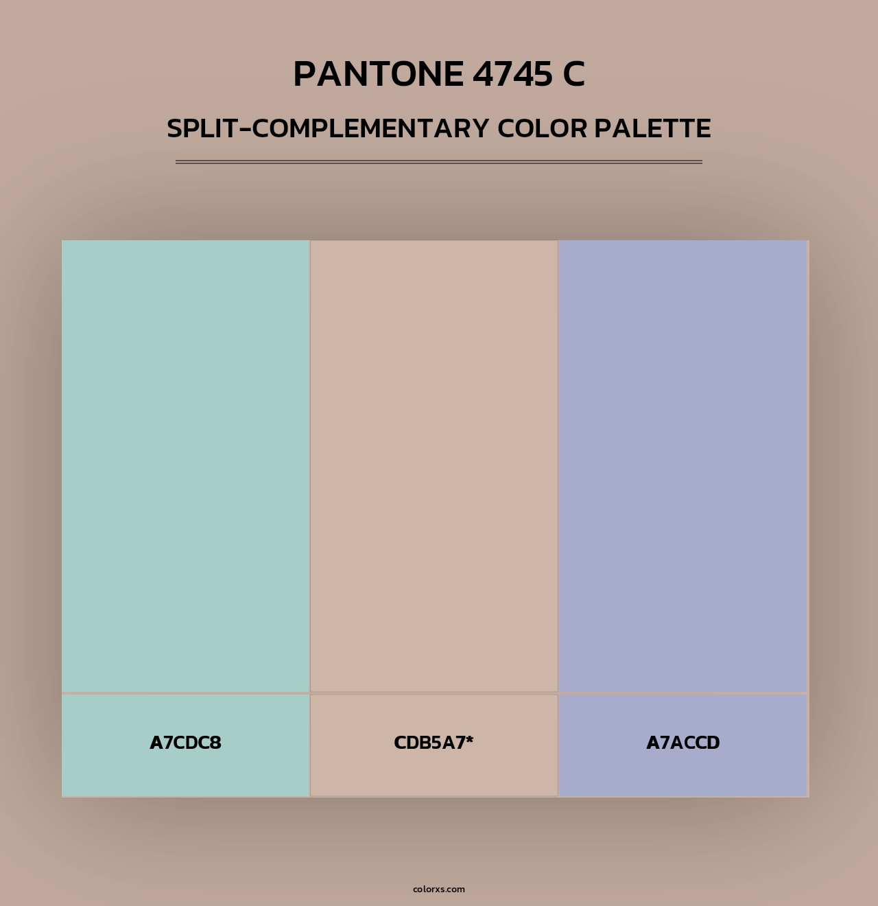 PANTONE 4745 C - Split-Complementary Color Palette