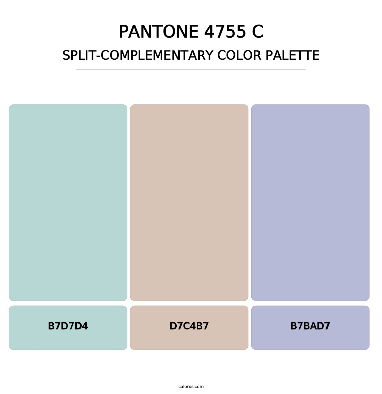 PANTONE 4755 C - Split-Complementary Color Palette