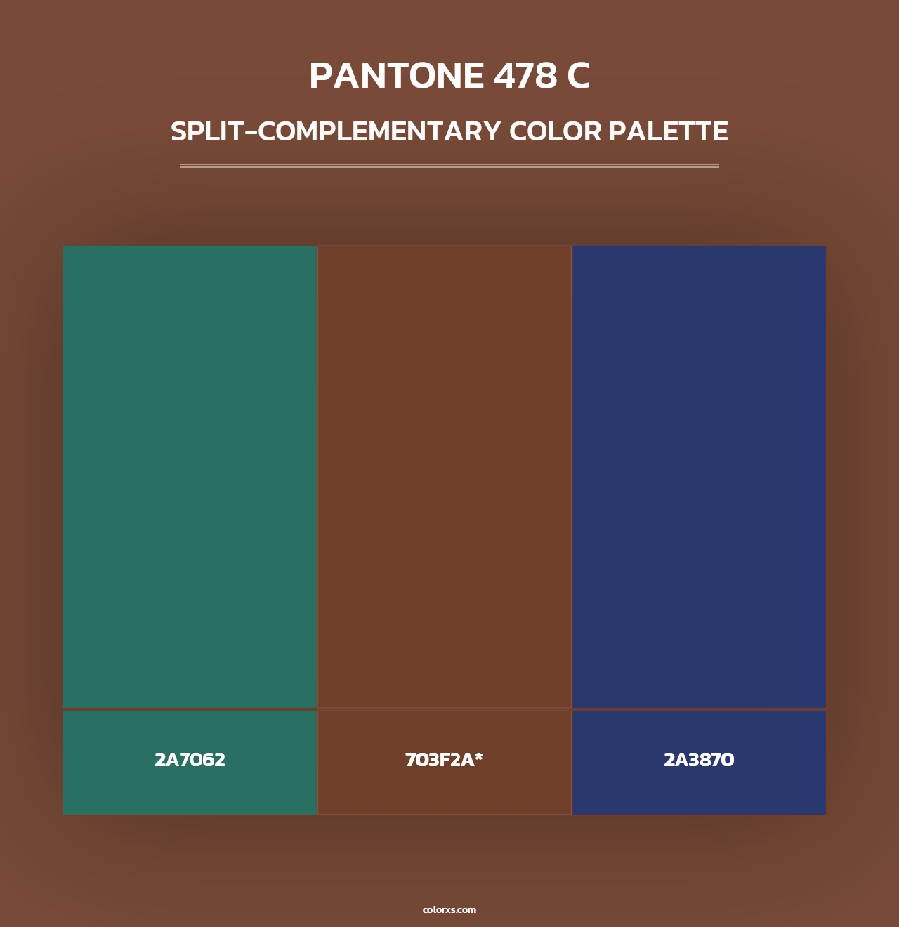 PANTONE 478 C - Split-Complementary Color Palette