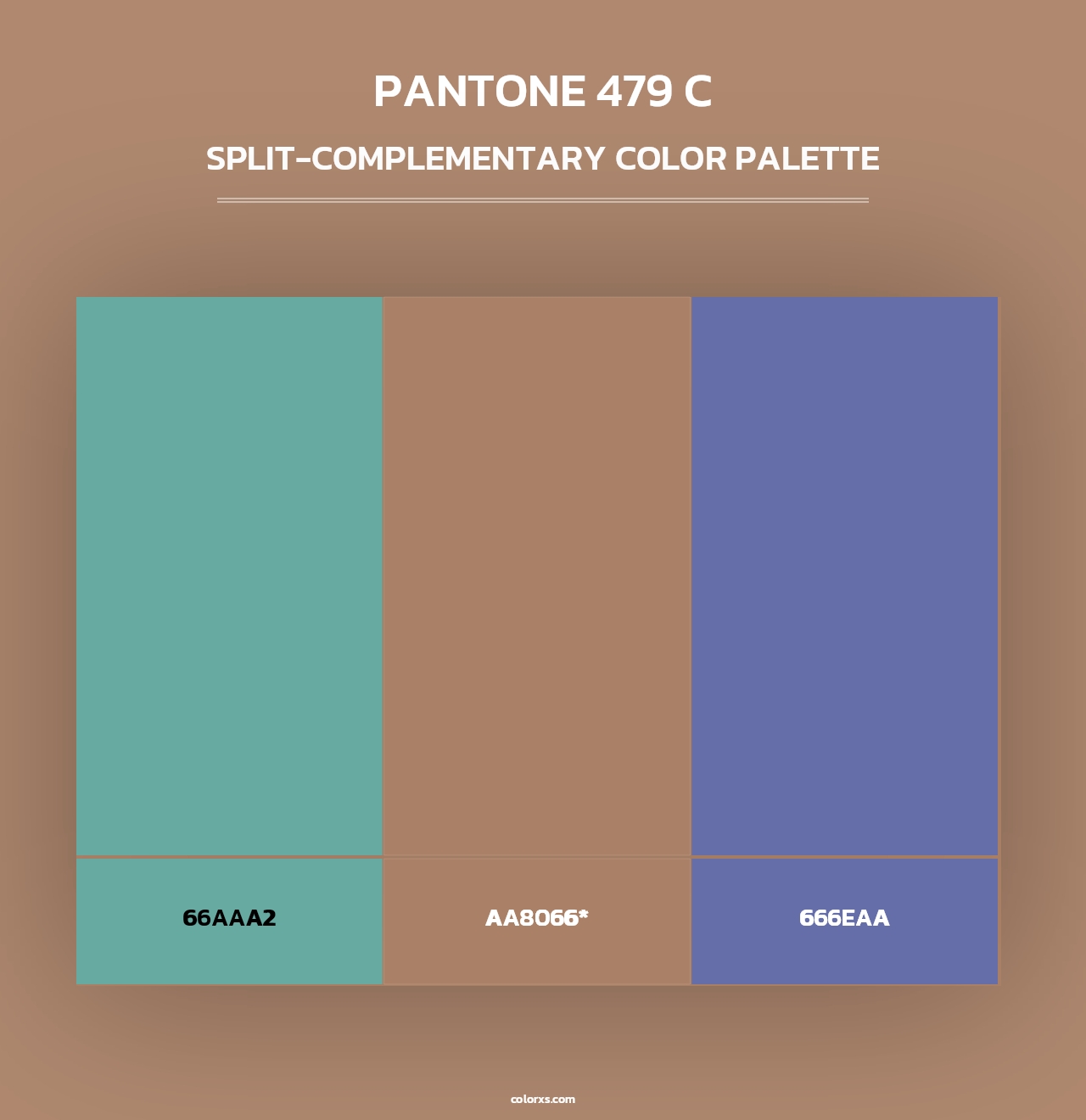 PANTONE 479 C - Split-Complementary Color Palette