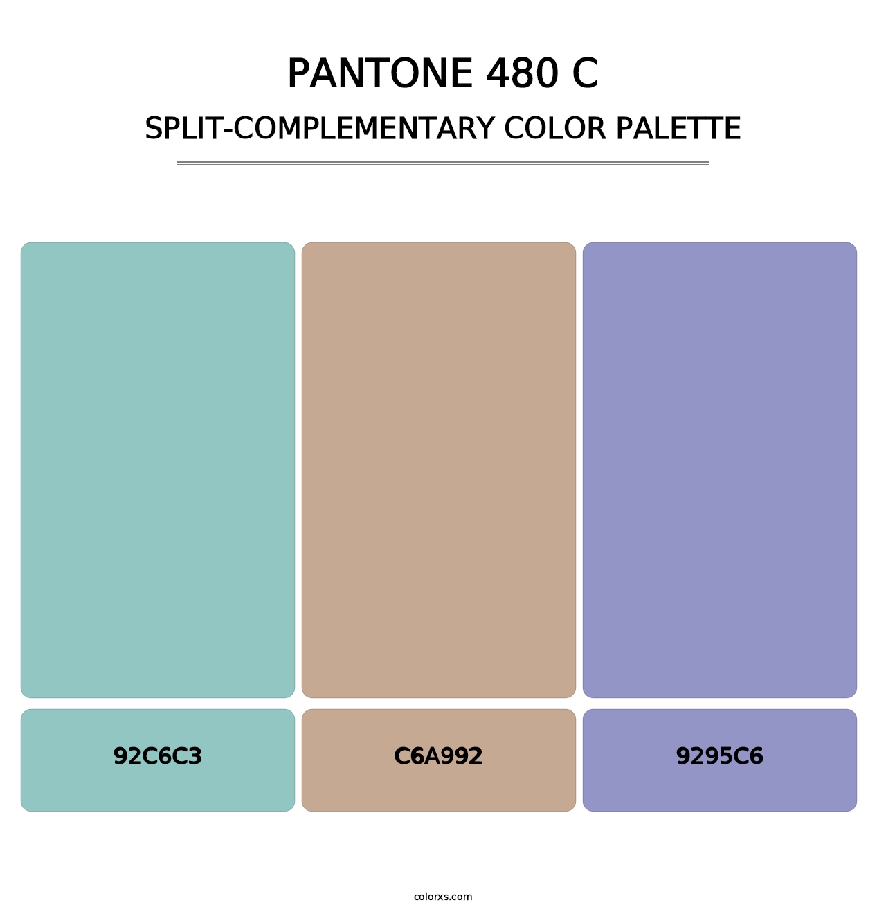 PANTONE 480 C - Split-Complementary Color Palette