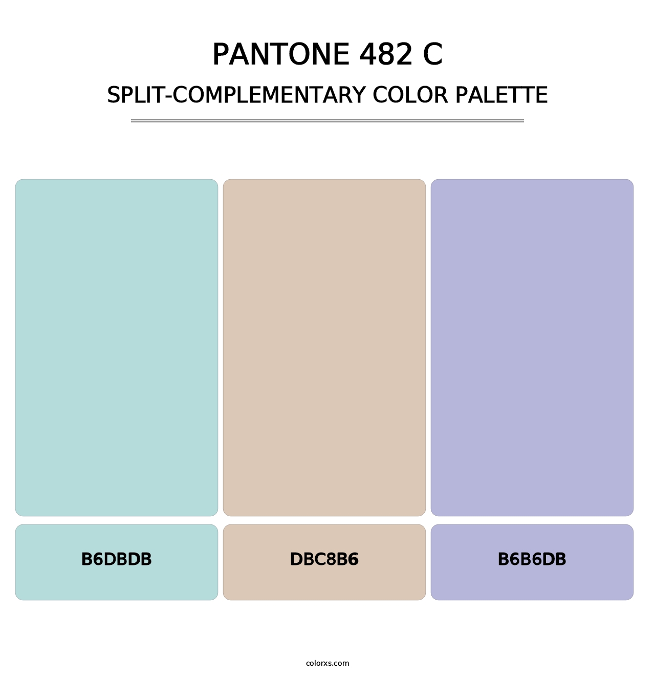 PANTONE 482 C - Split-Complementary Color Palette