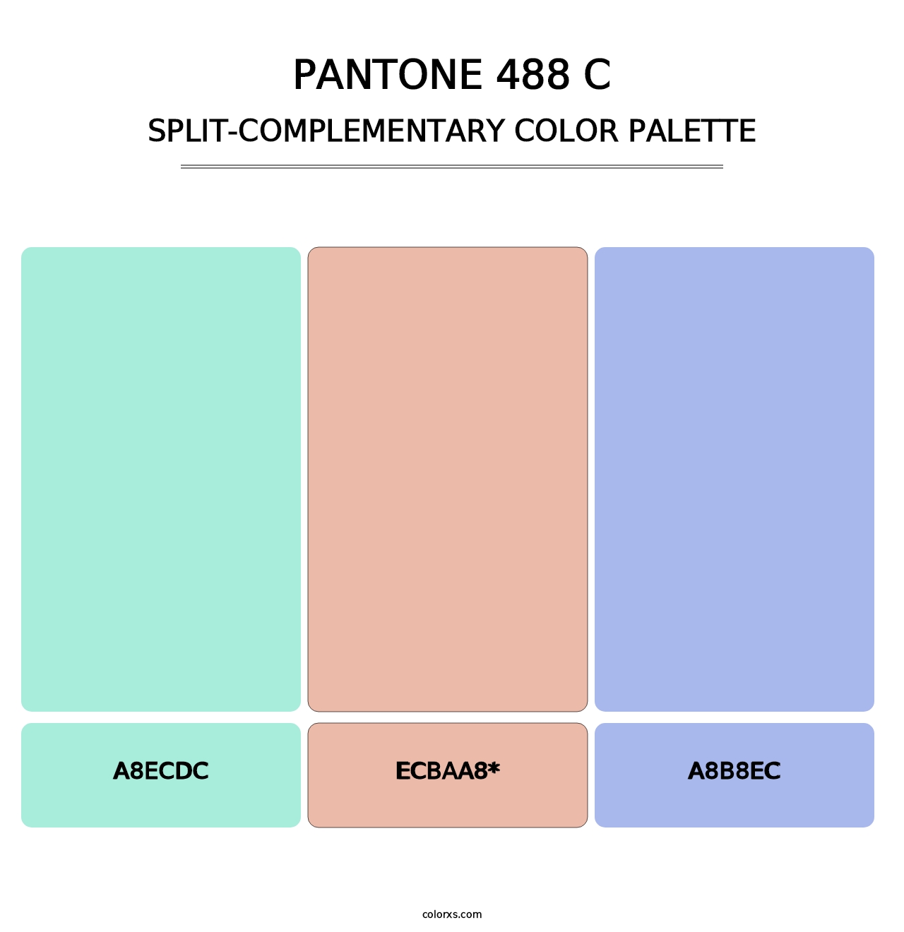 PANTONE 488 C - Split-Complementary Color Palette