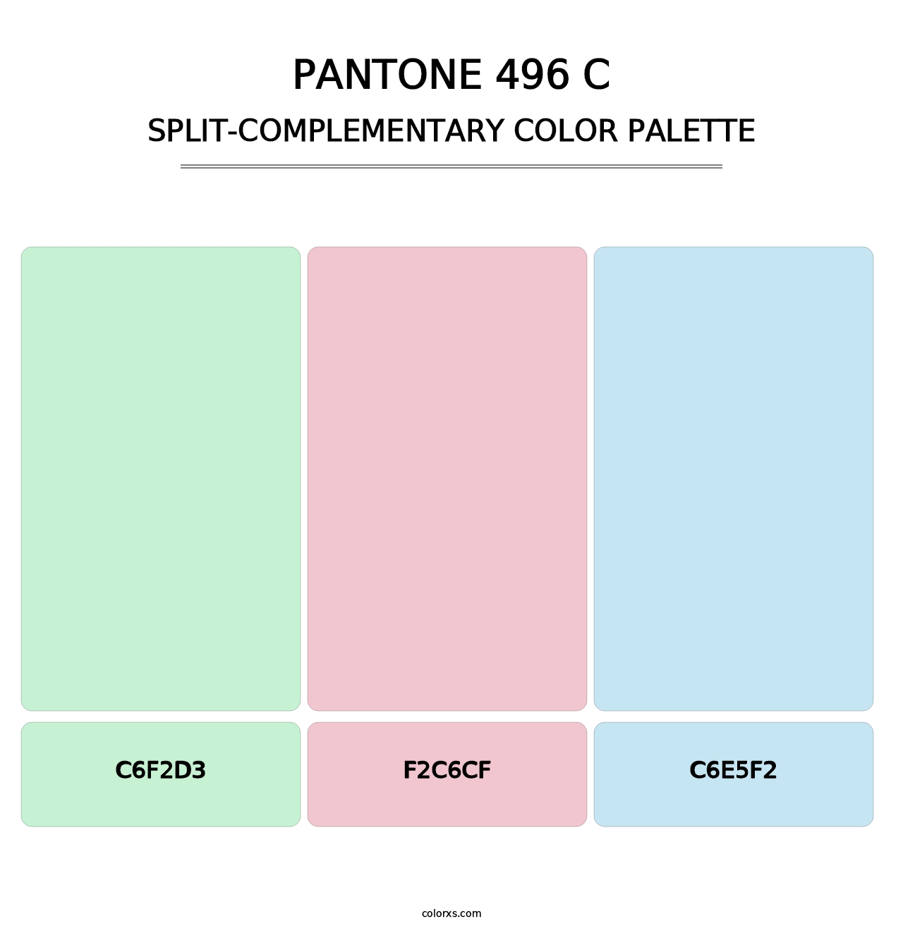 PANTONE 496 C - Split-Complementary Color Palette