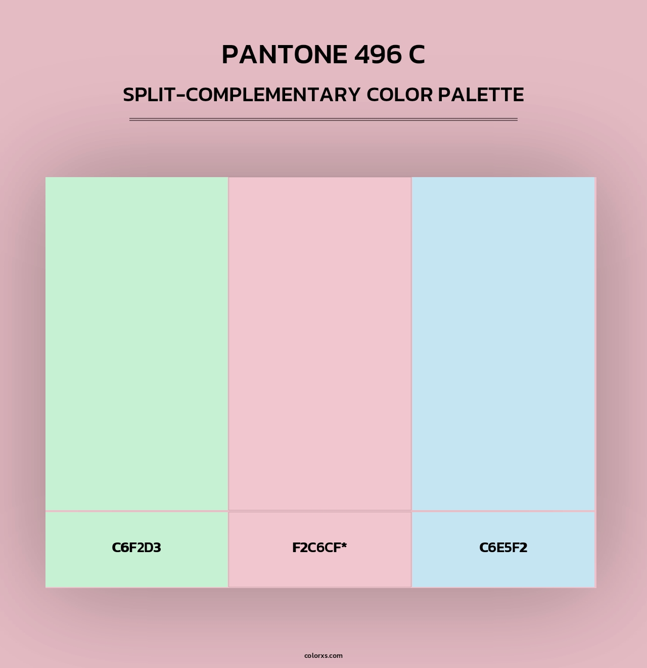 PANTONE 496 C - Split-Complementary Color Palette