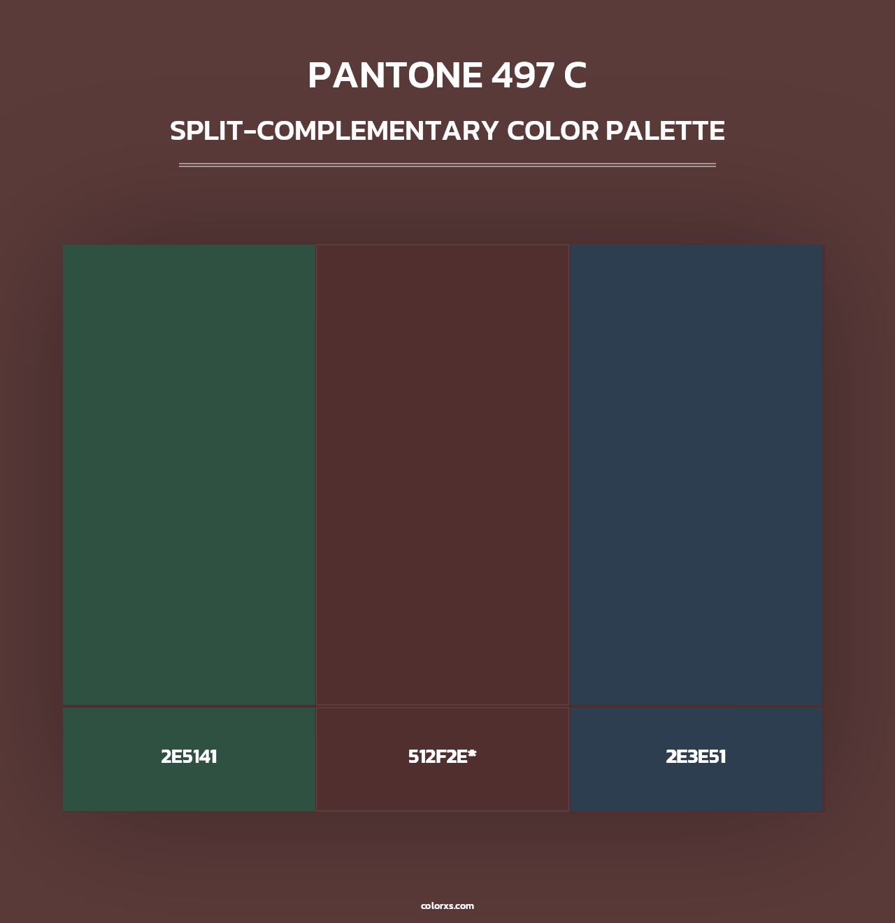 PANTONE 497 C - Split-Complementary Color Palette