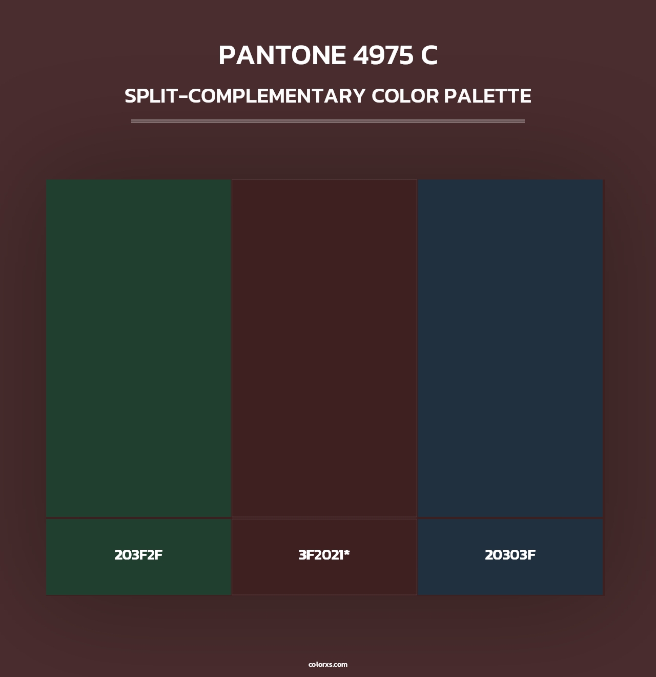 PANTONE 4975 C - Split-Complementary Color Palette