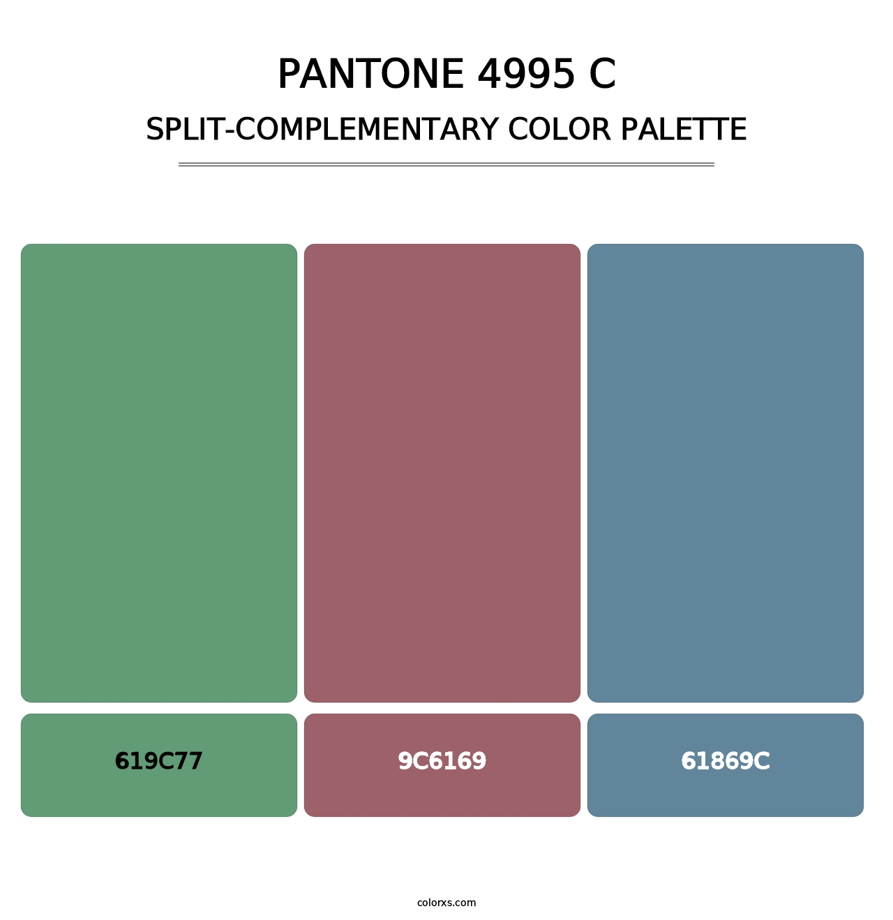 PANTONE 4995 C - Split-Complementary Color Palette