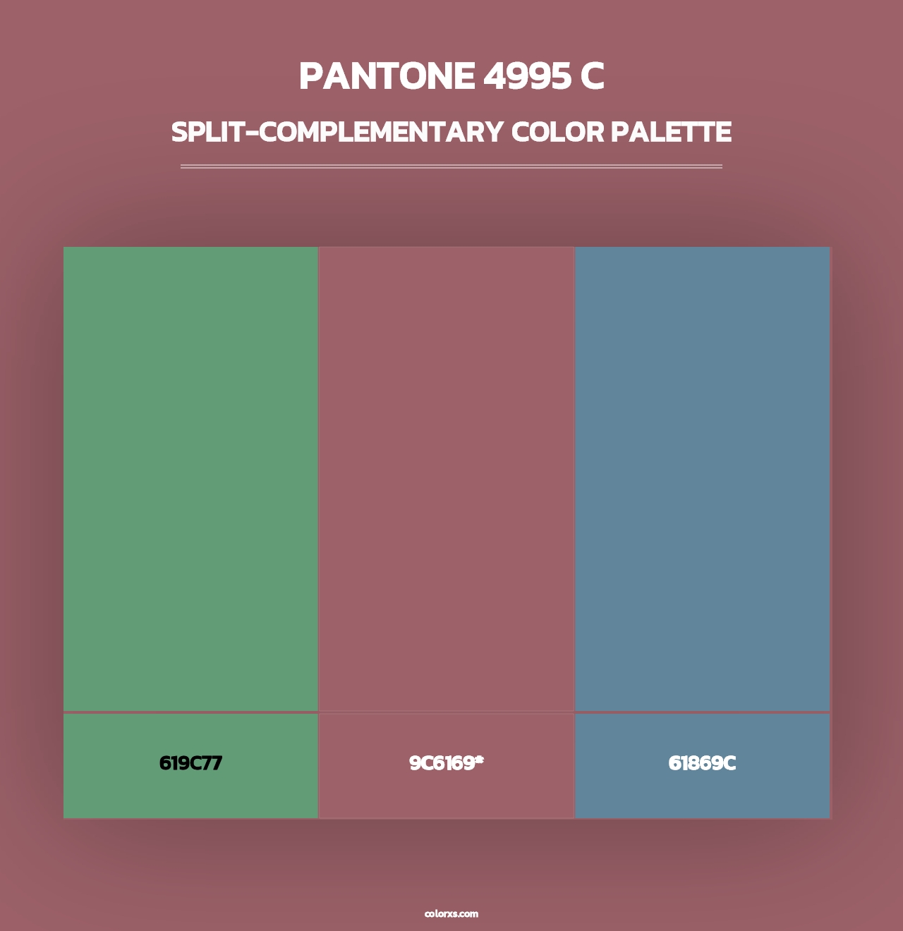PANTONE 4995 C - Split-Complementary Color Palette