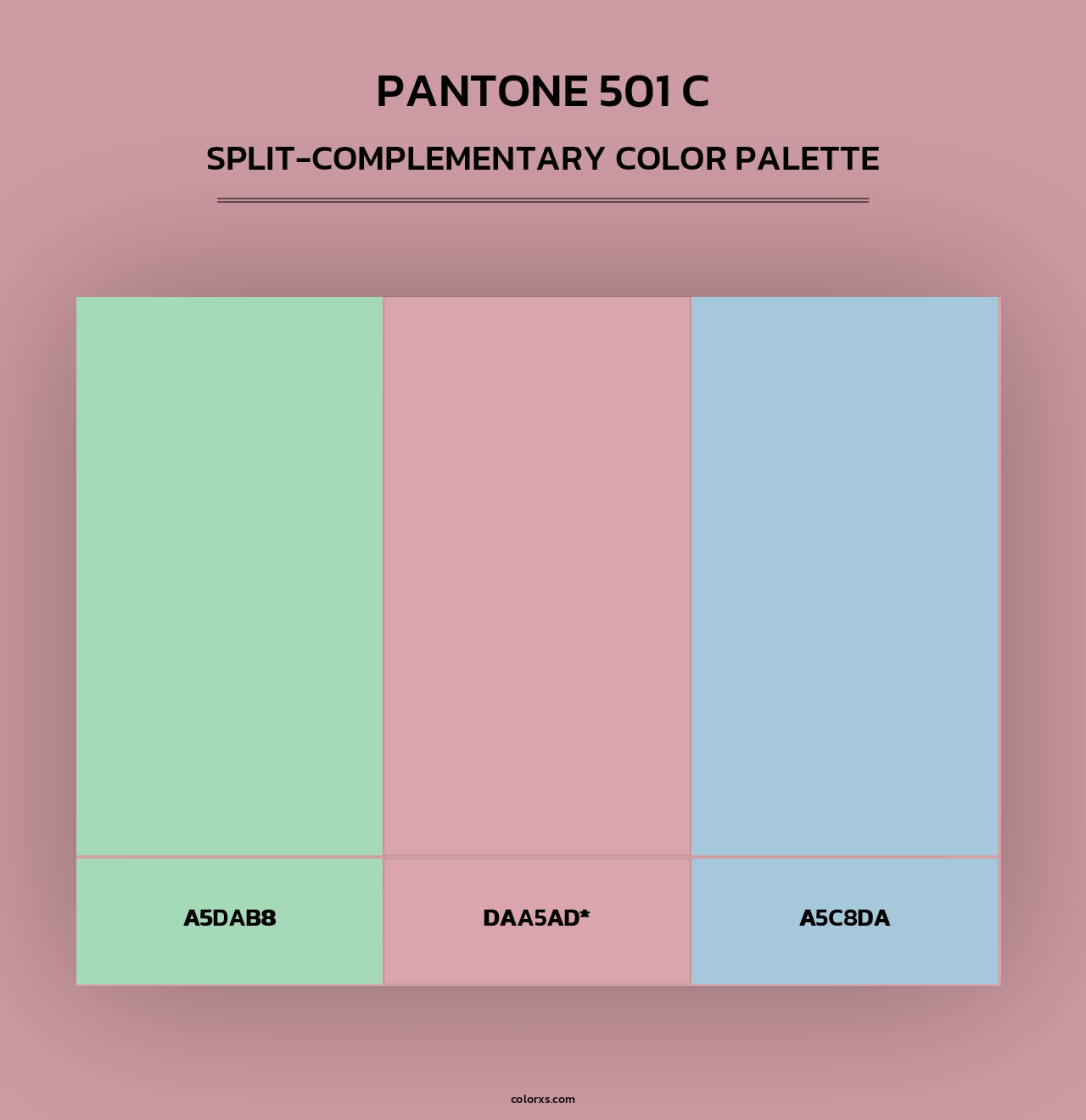 PANTONE 501 C - Split-Complementary Color Palette