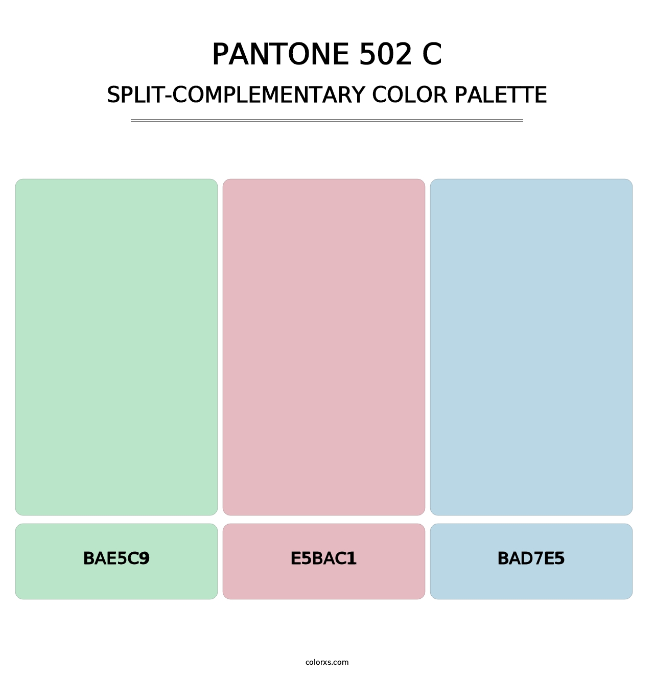 PANTONE 502 C - Split-Complementary Color Palette