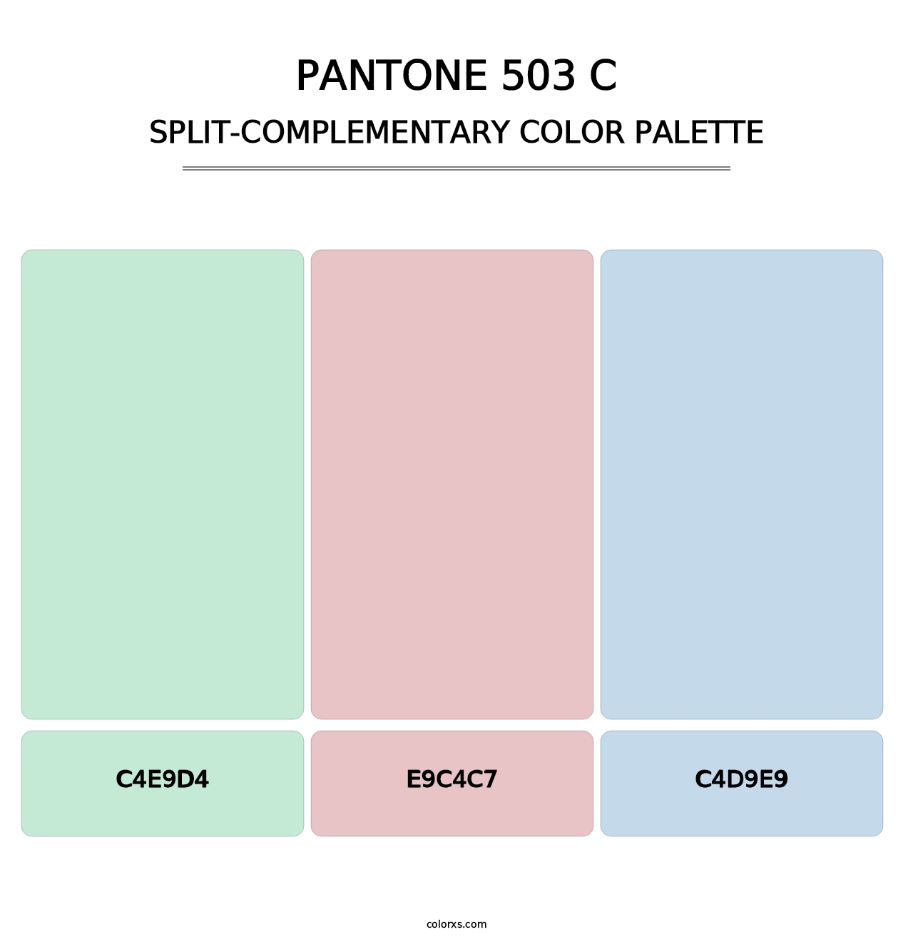 PANTONE 503 C - Split-Complementary Color Palette