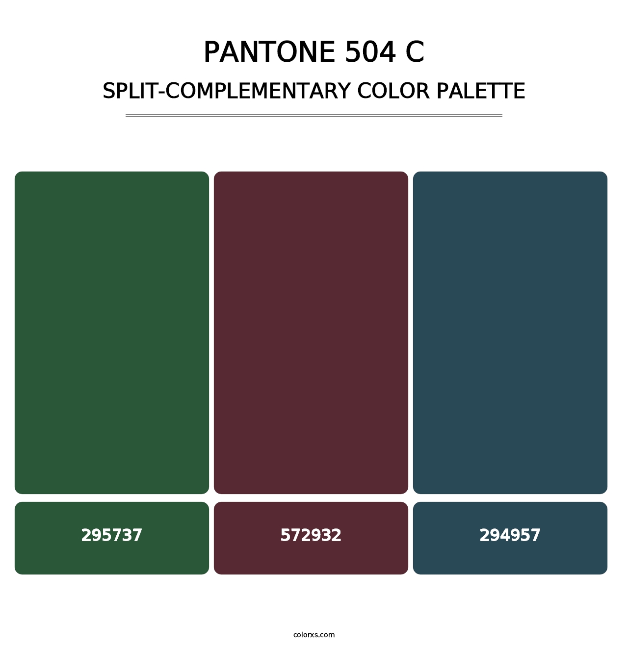 PANTONE 504 C - Split-Complementary Color Palette