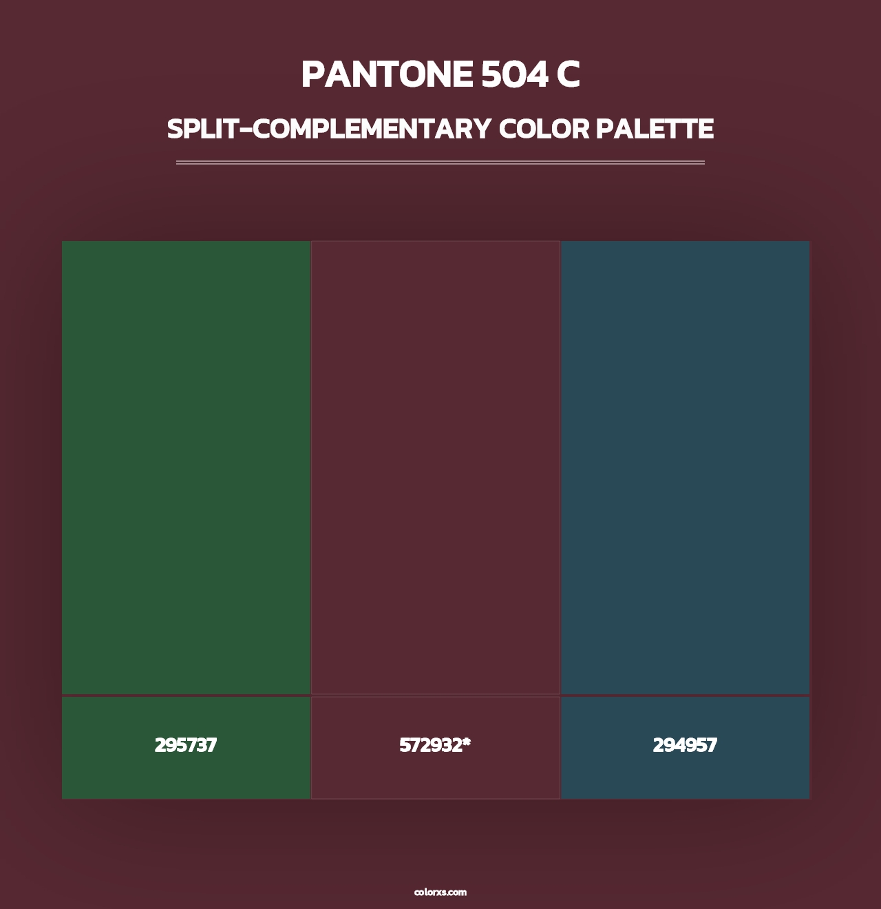 PANTONE 504 C - Split-Complementary Color Palette