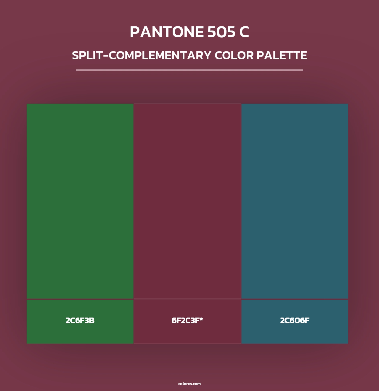 PANTONE 505 C - Split-Complementary Color Palette