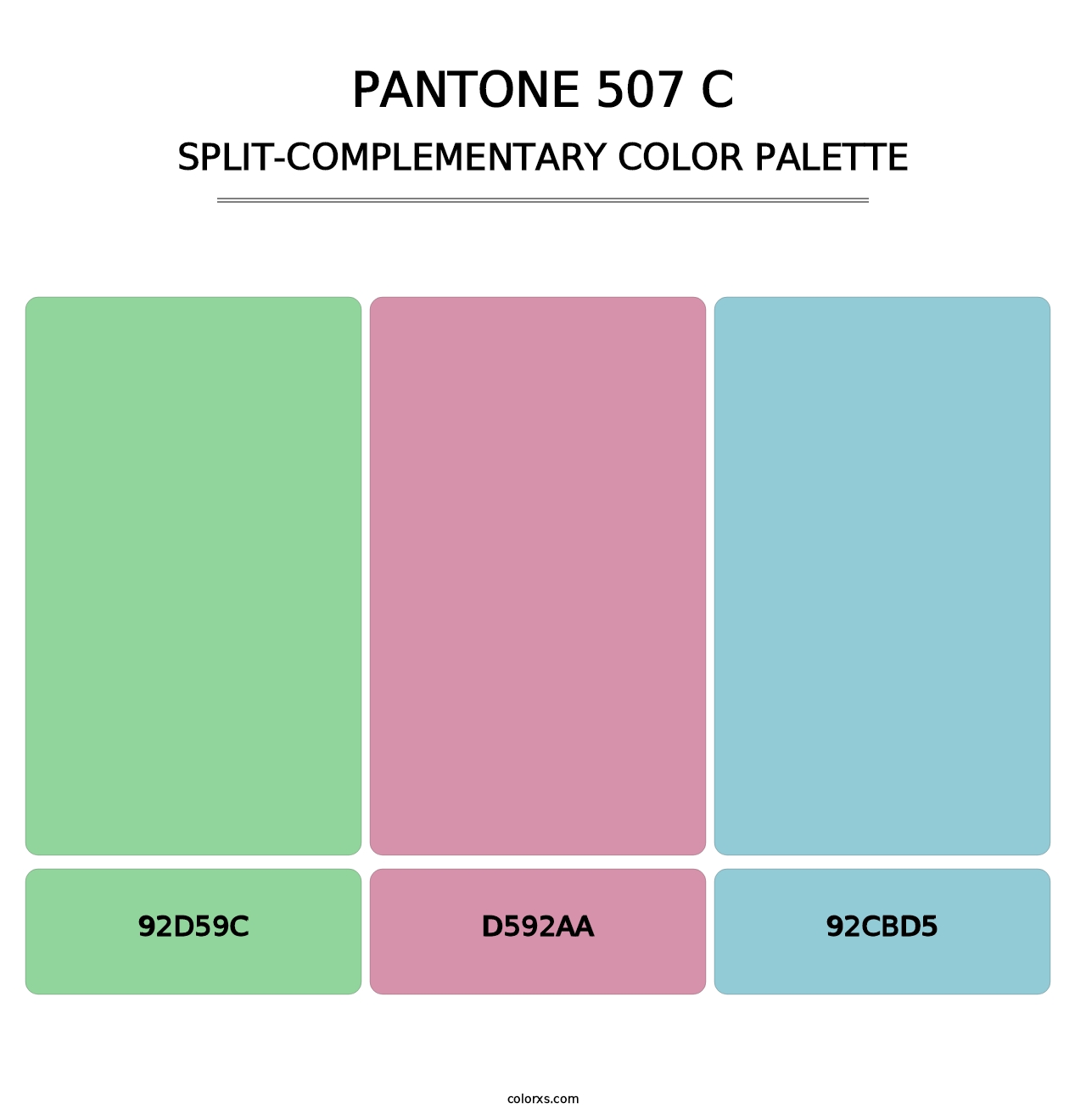 PANTONE 507 C - Split-Complementary Color Palette