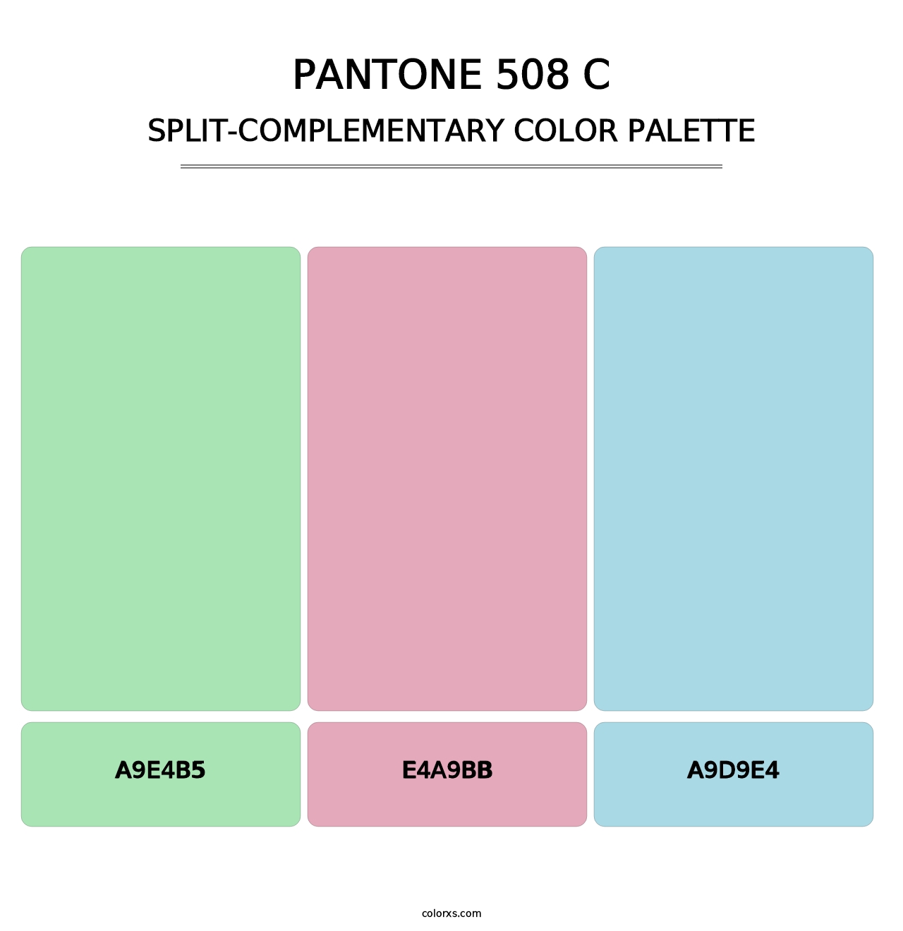 PANTONE 508 C - Split-Complementary Color Palette