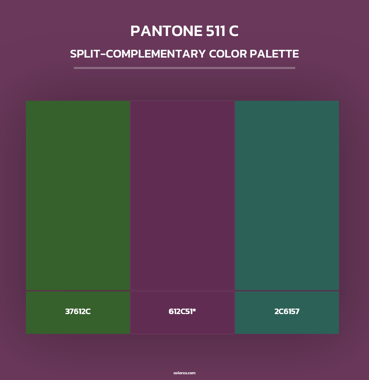 PANTONE 511 C - Split-Complementary Color Palette