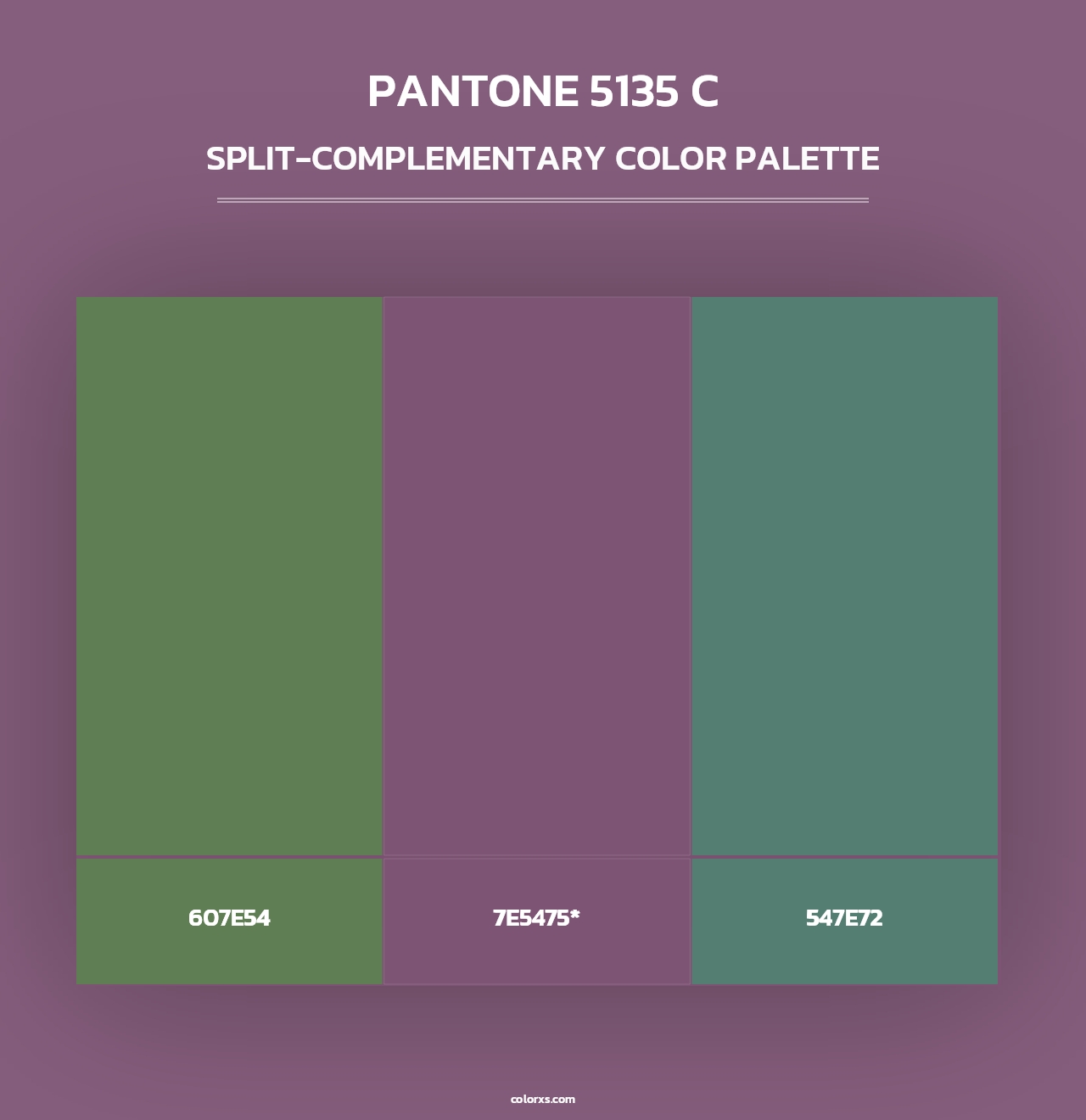 PANTONE 5135 C - Split-Complementary Color Palette