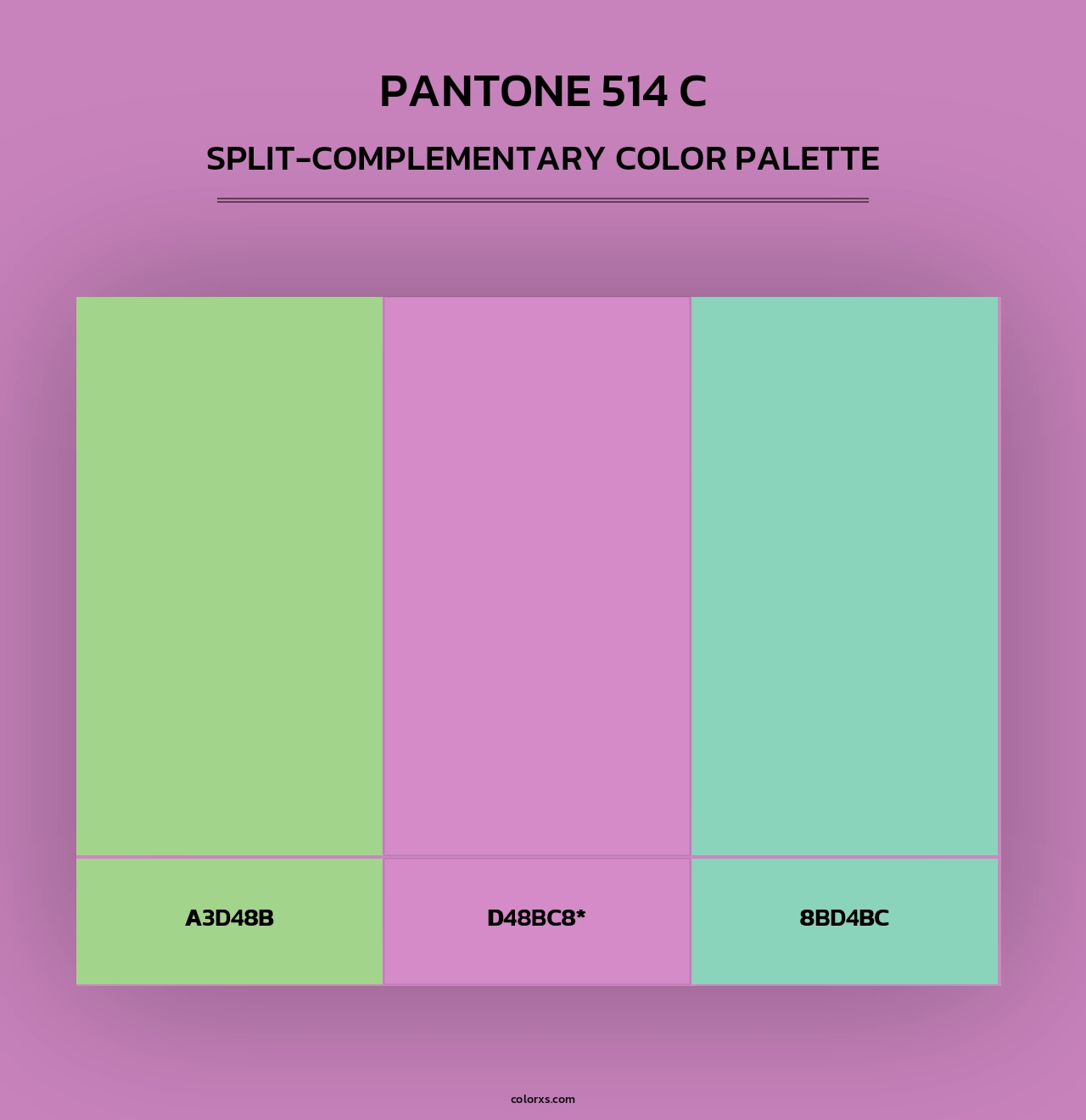 PANTONE 514 C - Split-Complementary Color Palette