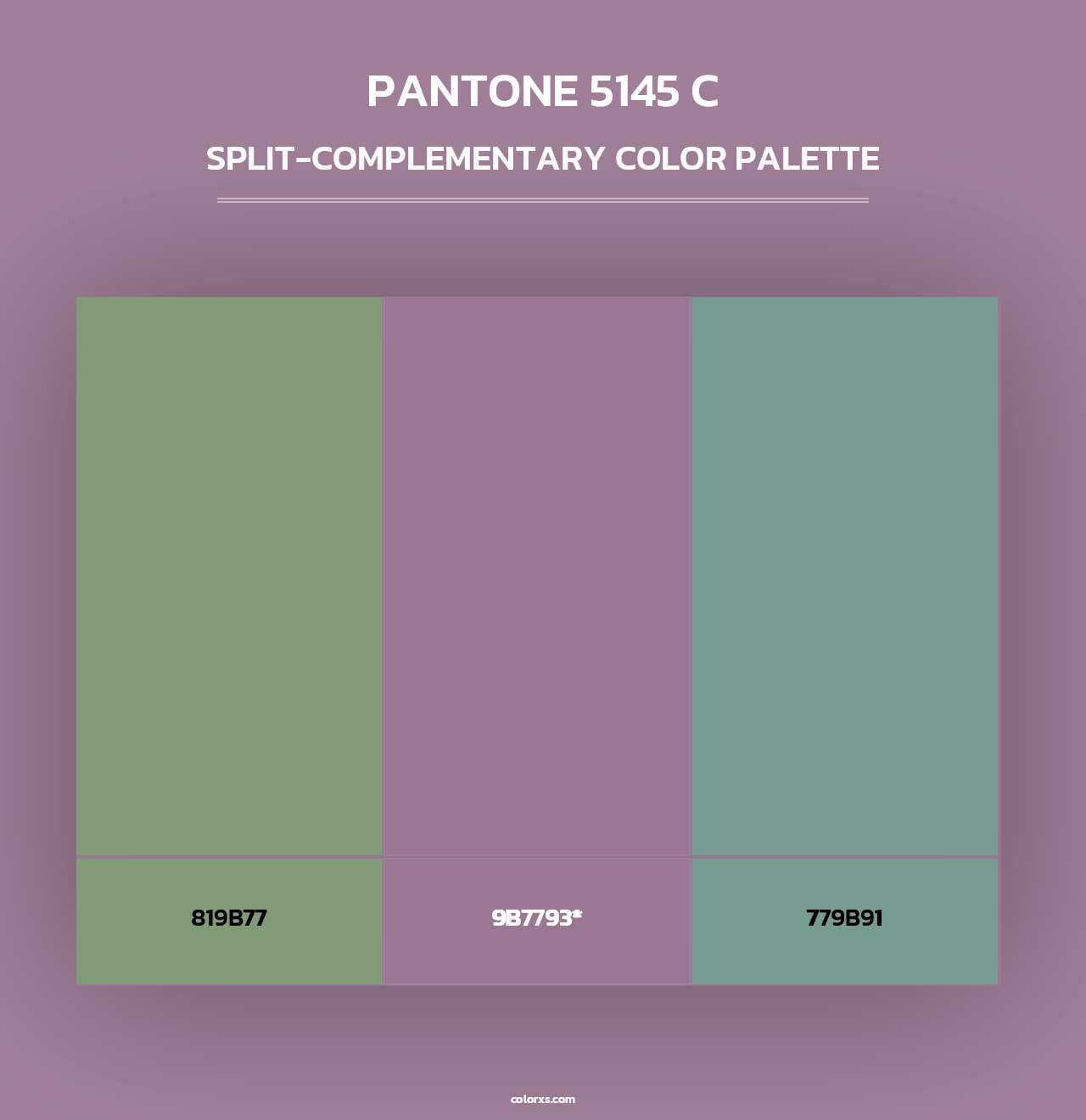 PANTONE 5145 C - Split-Complementary Color Palette