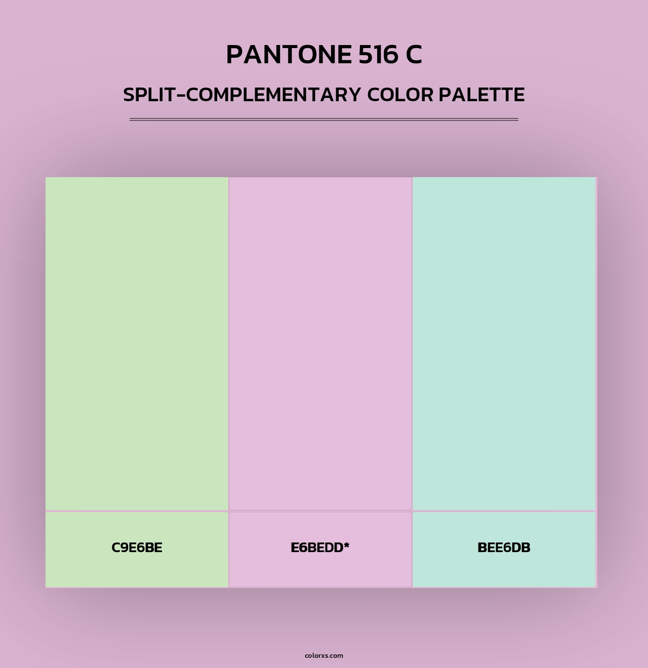 PANTONE 516 C - Split-Complementary Color Palette