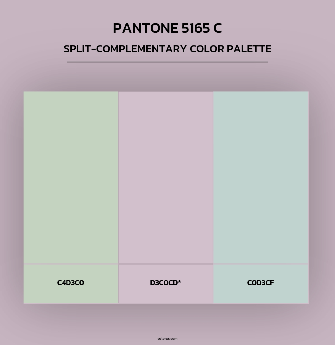 PANTONE 5165 C - Split-Complementary Color Palette
