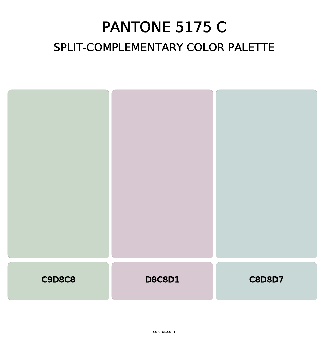 PANTONE 5175 C - Split-Complementary Color Palette
