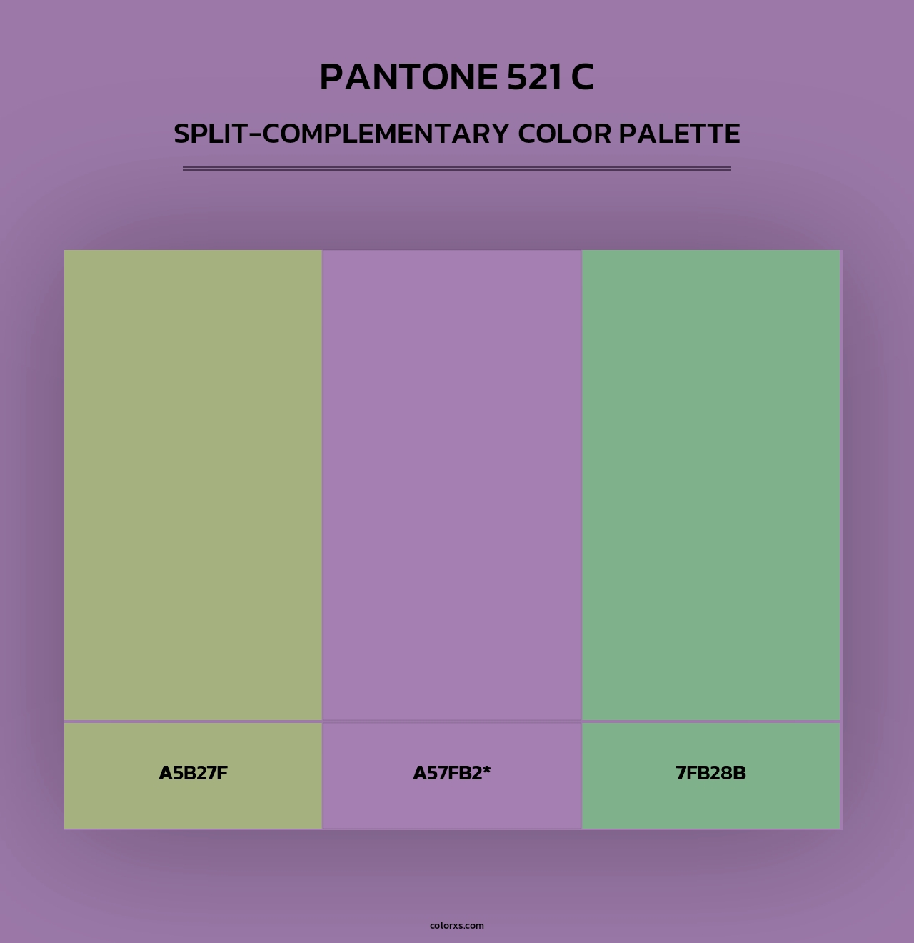 PANTONE 521 C - Split-Complementary Color Palette