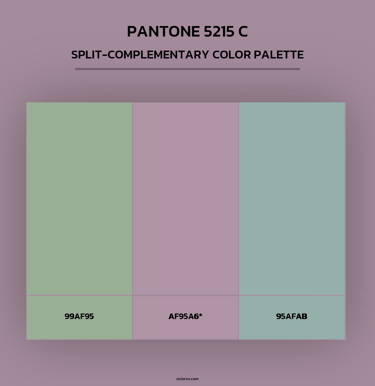 PANTONE 5215 C - Split-Complementary Color Palette