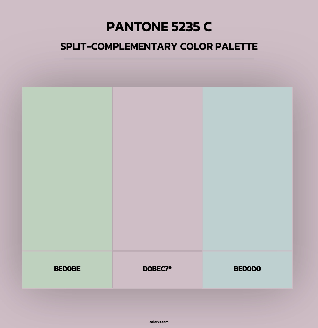 PANTONE 5235 C - Split-Complementary Color Palette