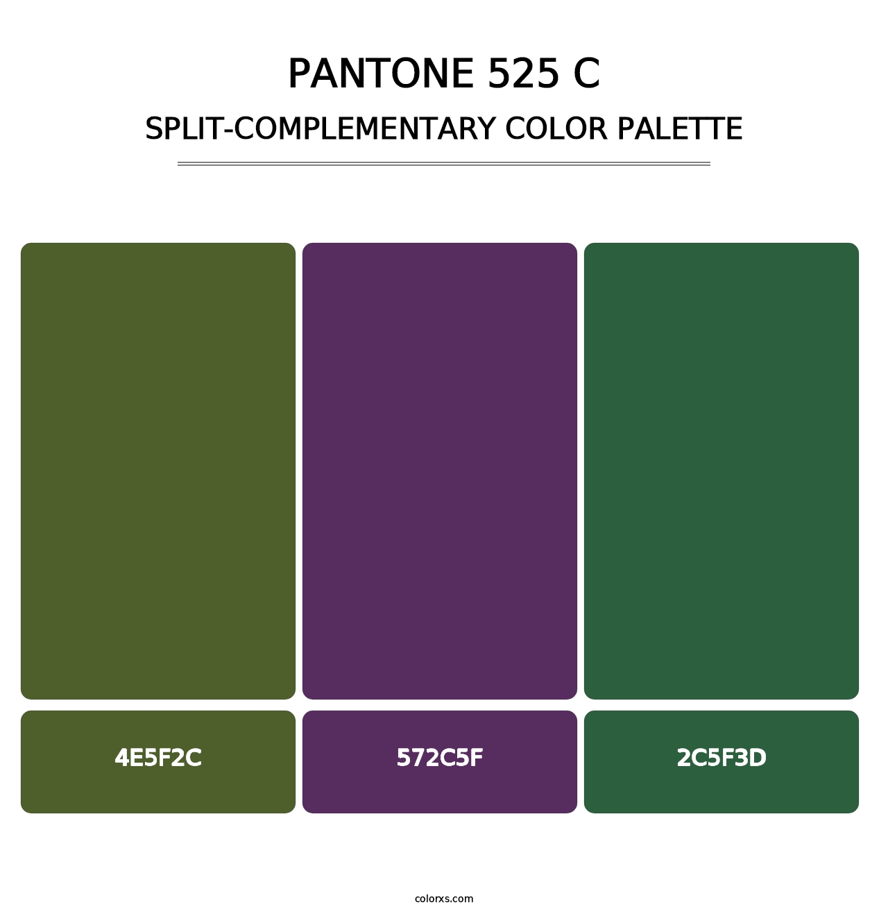 PANTONE 525 C - Split-Complementary Color Palette