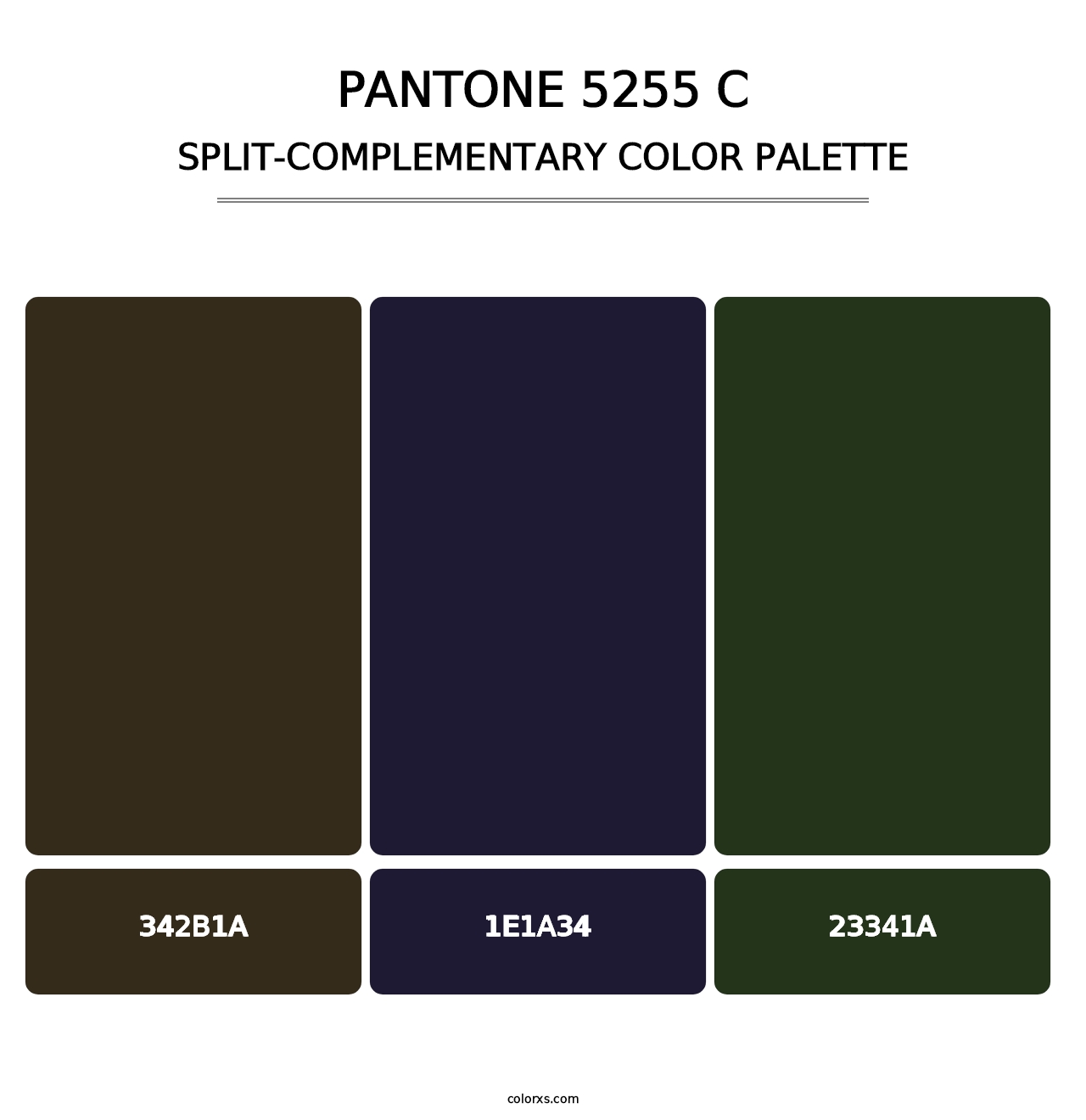 PANTONE 5255 C - Split-Complementary Color Palette