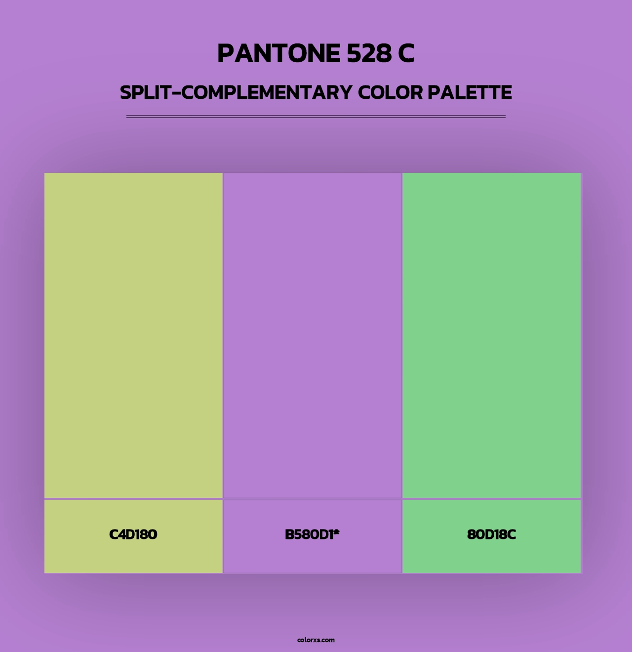 PANTONE 528 C - Split-Complementary Color Palette