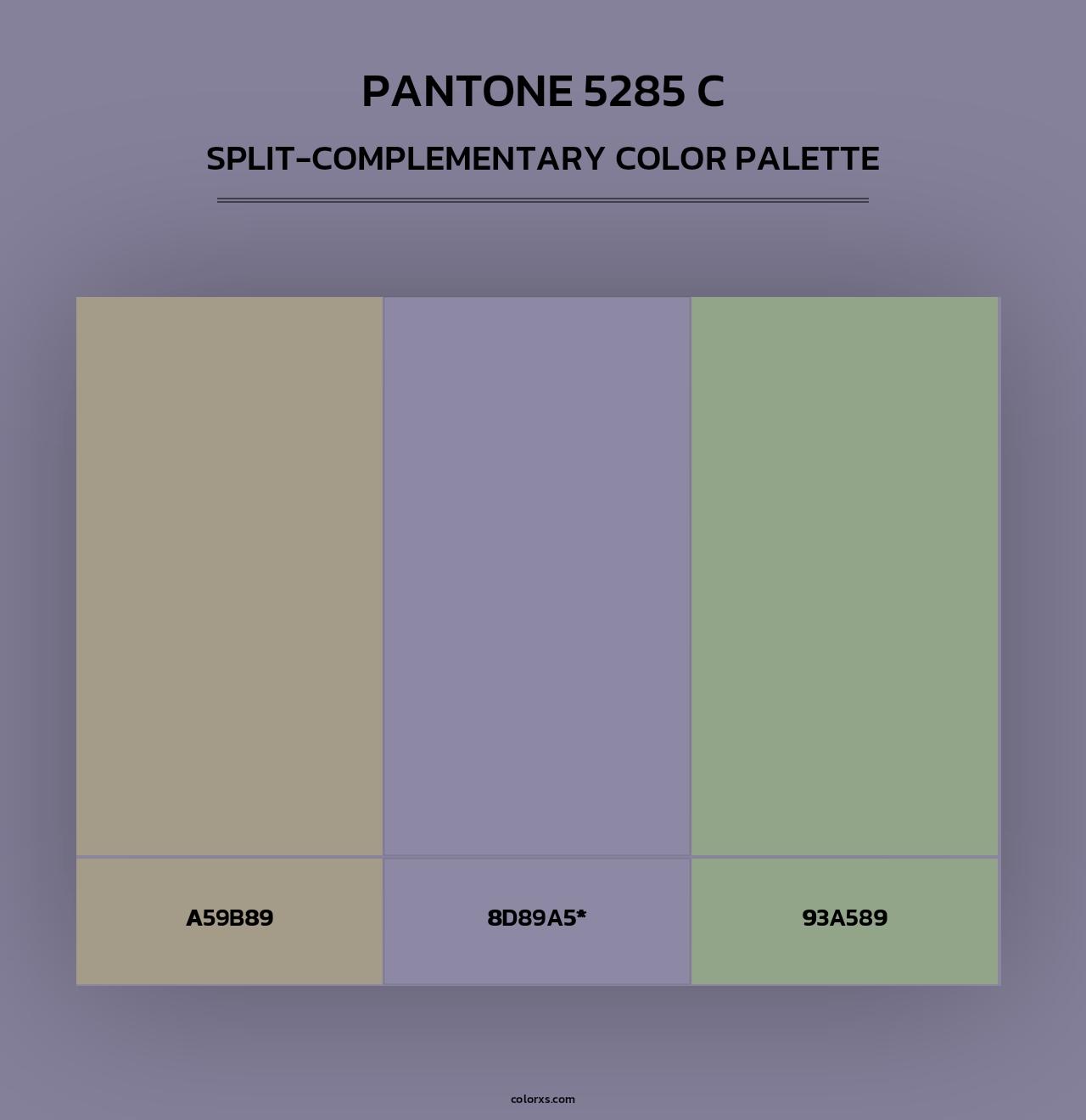 PANTONE 5285 C - Split-Complementary Color Palette