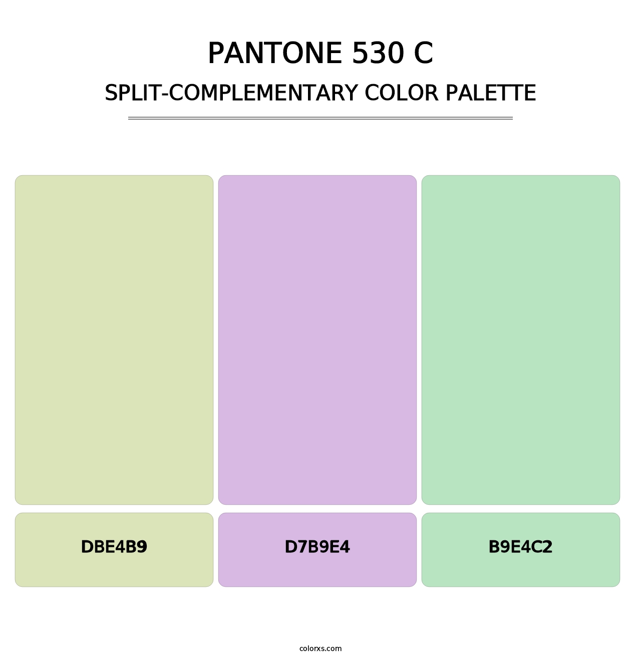 PANTONE 530 C - Split-Complementary Color Palette