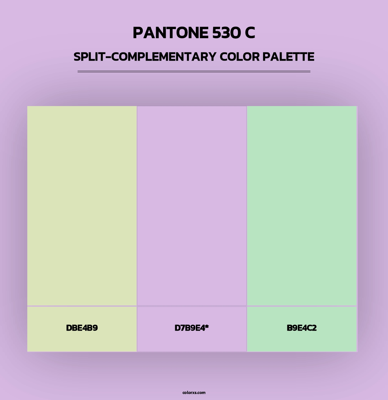 PANTONE 530 C - Split-Complementary Color Palette