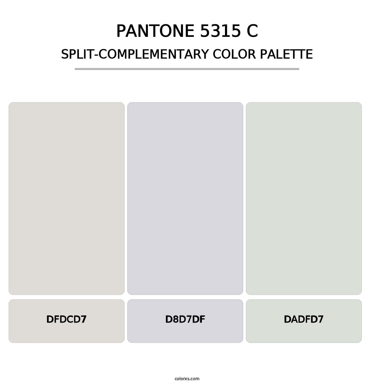 PANTONE 5315 C - Split-Complementary Color Palette