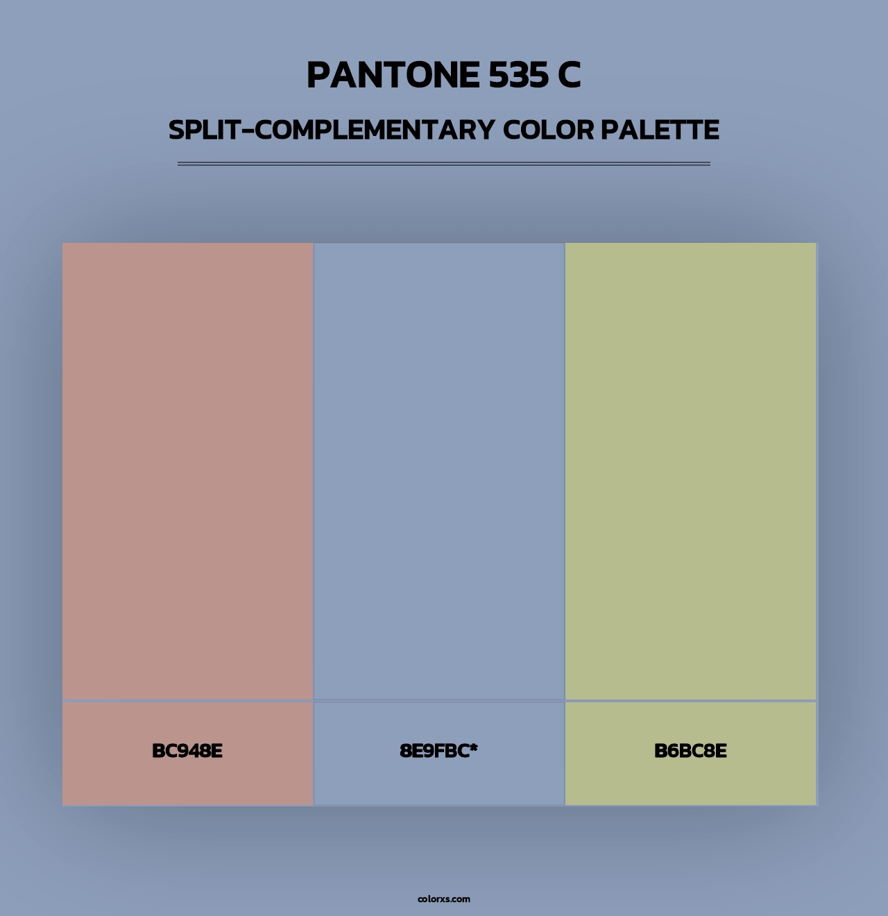 PANTONE 535 C - Split-Complementary Color Palette