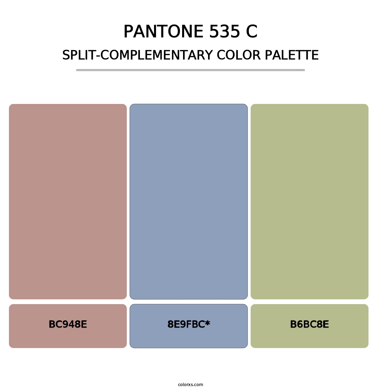 PANTONE 535 C - Split-Complementary Color Palette