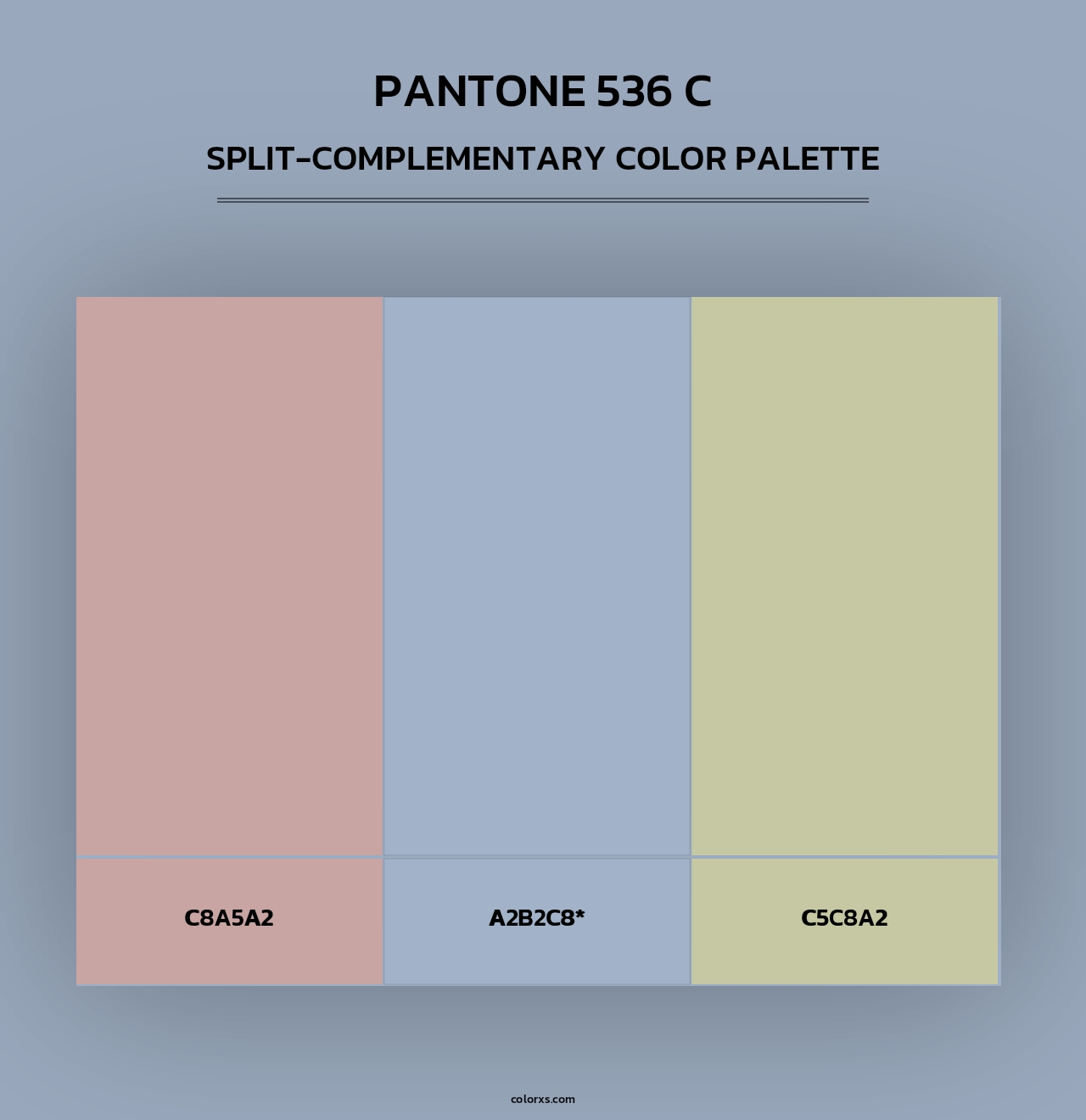 PANTONE 536 C - Split-Complementary Color Palette